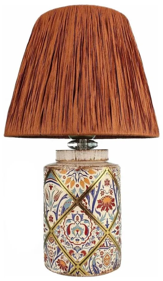 Lampada da tavolo RAMZES 1xE27/40W/230V, paralume in rafia