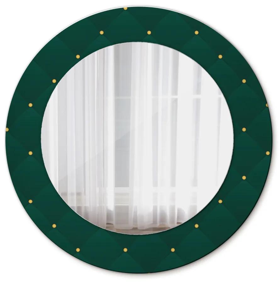 Specchio rotondo stampato Modello di lusso verde fi 50 cm