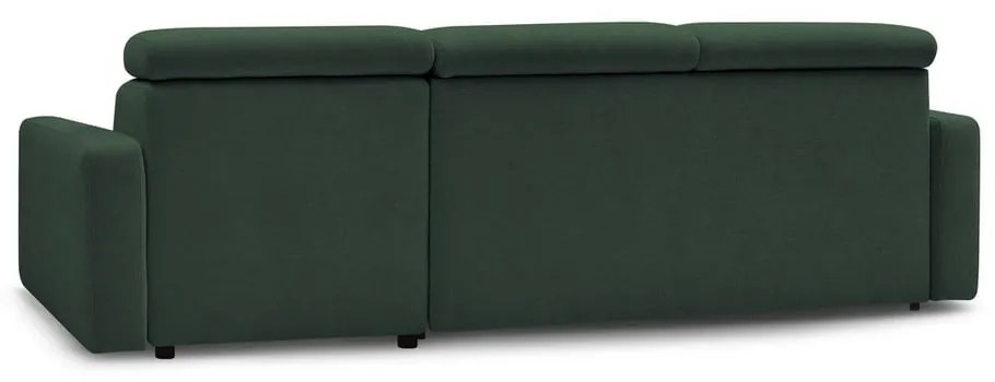 Divano angolare in verde scuro allungabile (con composizione variabile) Monaco – Bobochic Paris