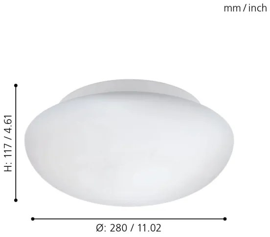 Eglo 81636 - Plafoniera ELLA 1xE27/60W/230V