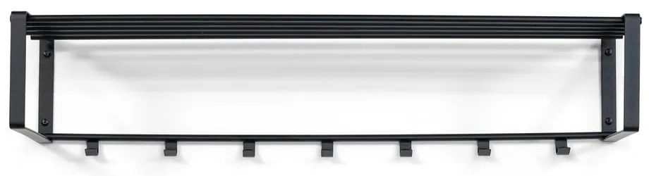Attaccapanni da parete nero in metallo con scaffale 100 cm Rex – Spinder Design