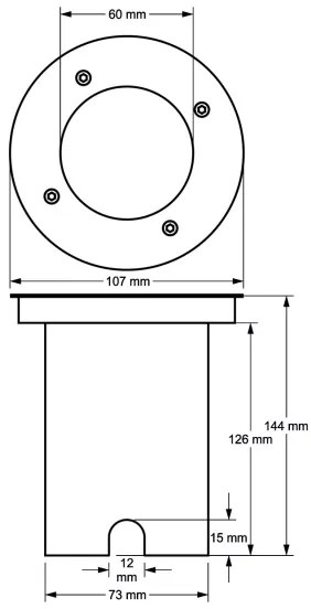Luce per vialetti d'ingresso 1xGU10/35W/230V IP67 cromo opaco