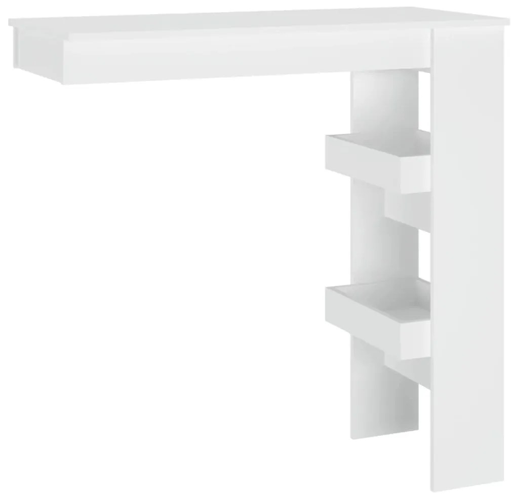 Bancone da muro bianco 102x45x103,5 cm in legno compensato