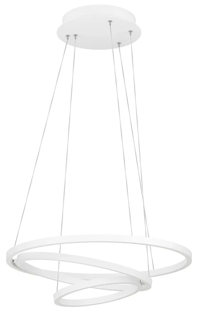 Lampadario A Sospensione Moderno Lobinero-Z Alluminio Bianco 1 Luce Led 43,2W