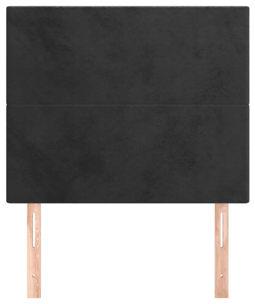 Testiere 2 pz nere 100x5x78/88 cm in velluto