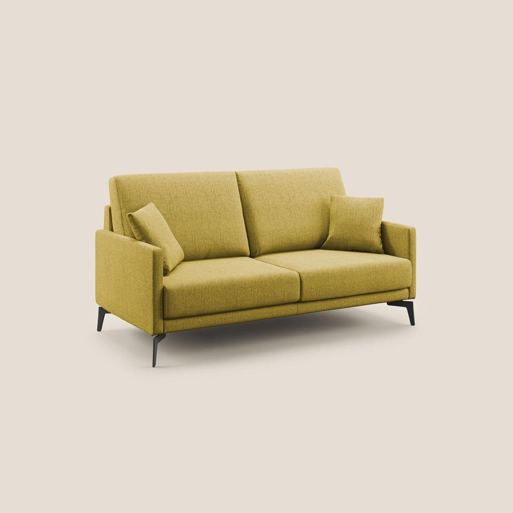 Saturno divano moderno in tessuto morbido impermeabile T03 giallo 140 cm
