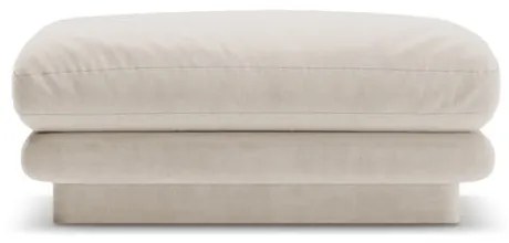 Poggiapiedi bianco con rivestimento in velluto Torino – Micadoni