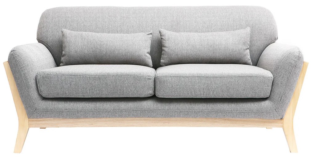 Divano scandinavo a 2 posti Grigio piedi in legno YOKO