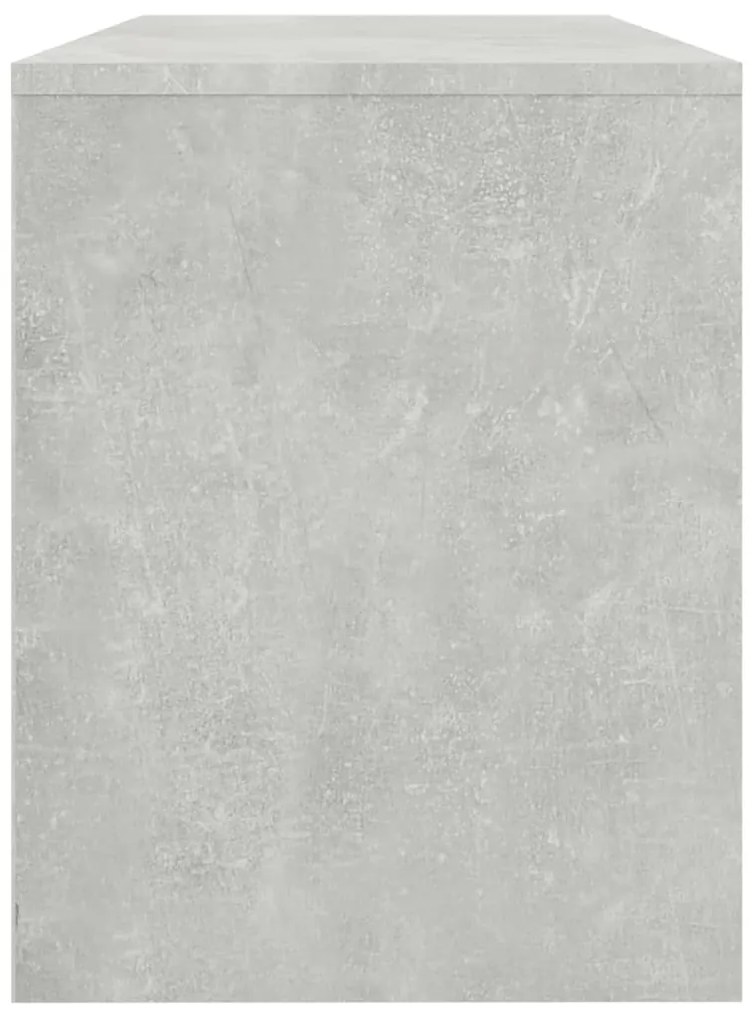 Sgabello toeletta grigio cemento 70x35x45 cm legno multistrato