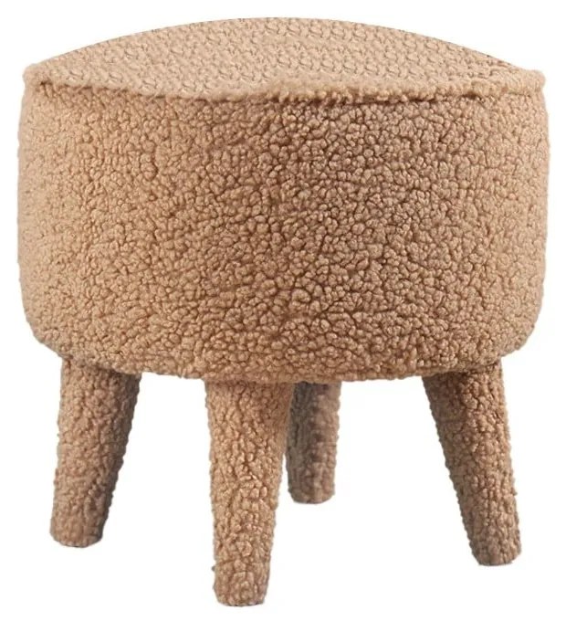 Pouf marrone per bambini in tessuto bouclé Moouv - Artie