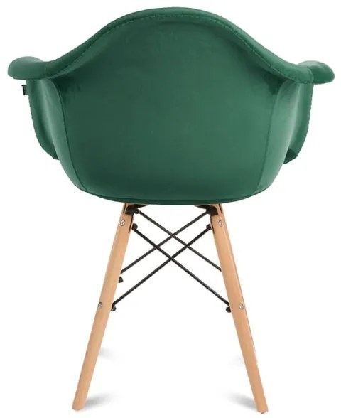 SET 2x Sedia da pranzo NEREA 80x60,5 cm verde/faggio