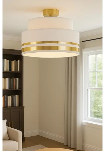 Plafoniera TAMI 1xE27/60W/230V beige/oro