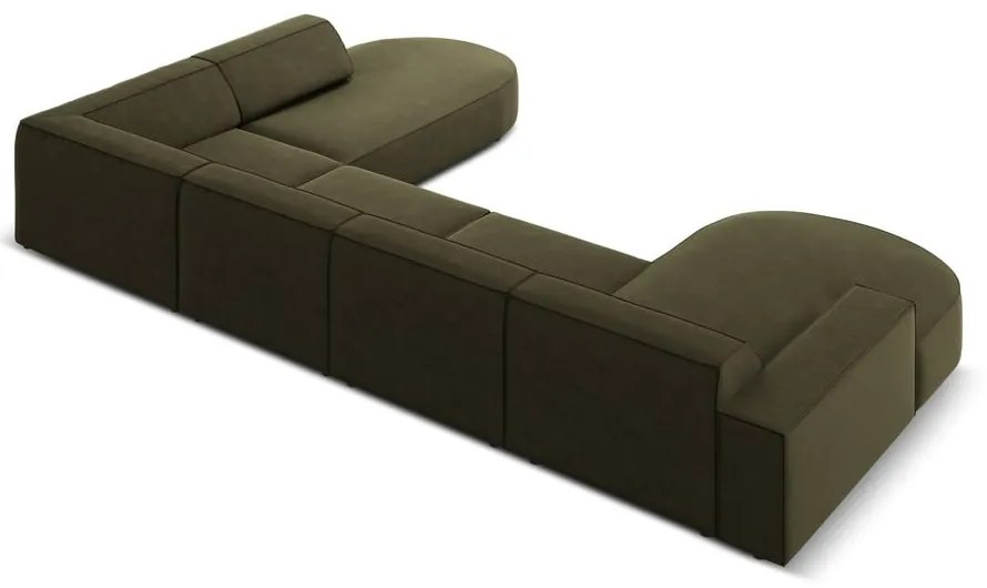 Divano angolare in velluto verde (angolo destro) Jodie - Micadoni Home