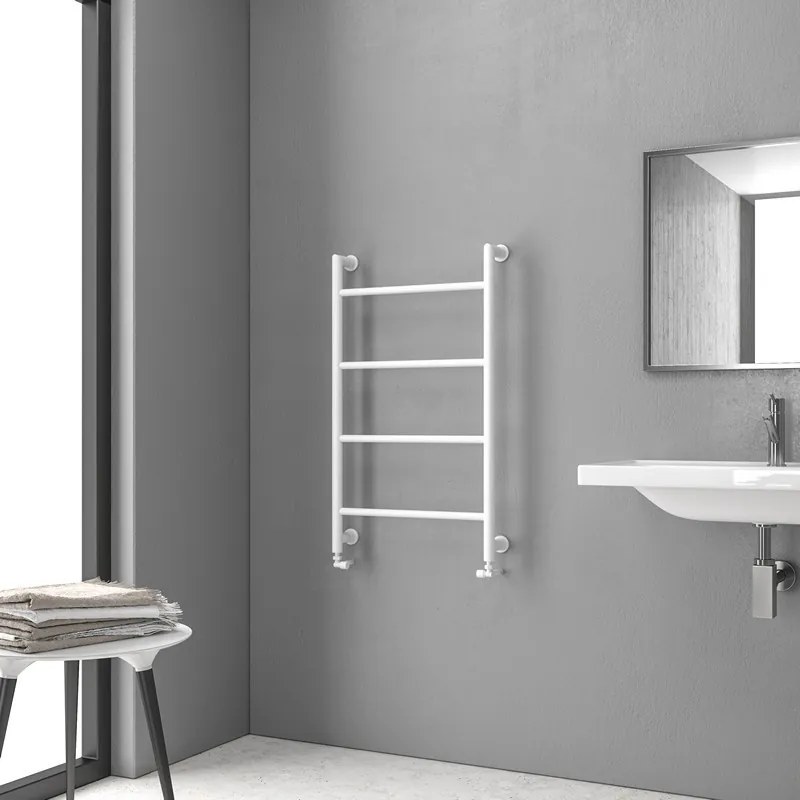 Kamalu - termoarredo scaldasalviette 900x560mm colore bianco opaco kam-d6009b