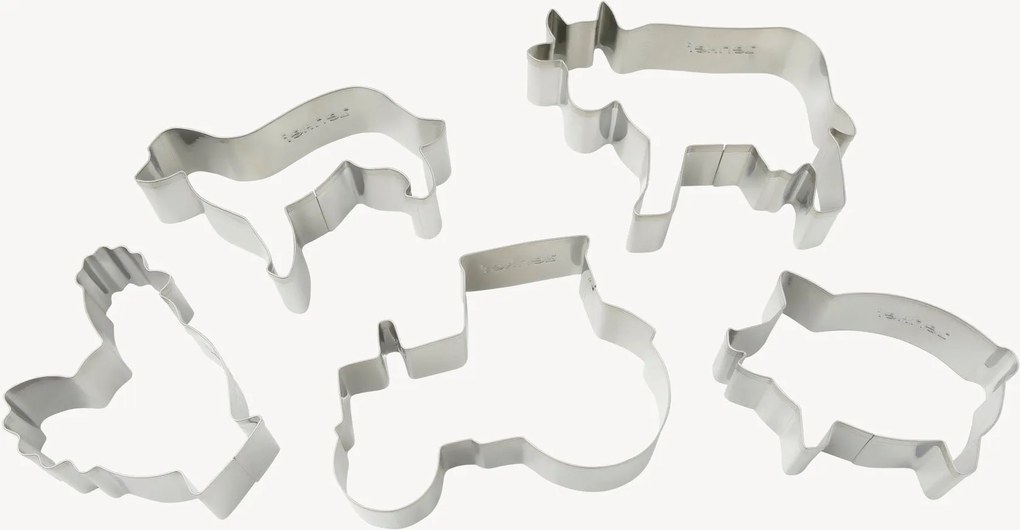 Set di 5 stampini per biscotti Farm Animal