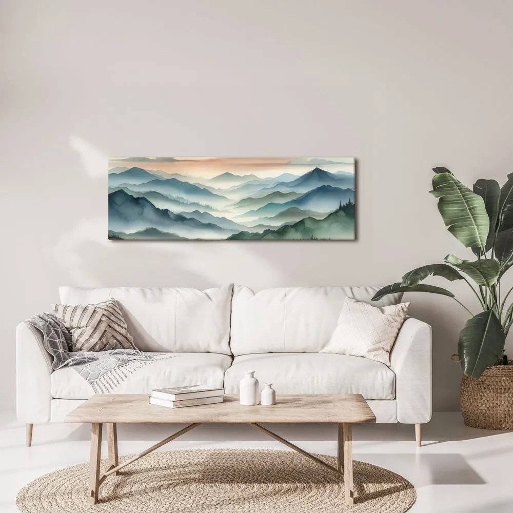 Quadro su tela – Calma sopra le montagne blu