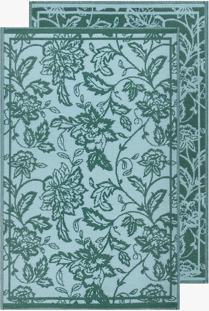 Tappeto piatto outdoor in jacquard reversibile Anemone