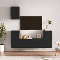 Set di Mobili Porta TV 5 pz Nero in Legno Multistratocod mxl 76802