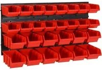 Set da Officina 30 pz Rosso e Nero 77x39 cm in Polipropilene cod mxl 67988