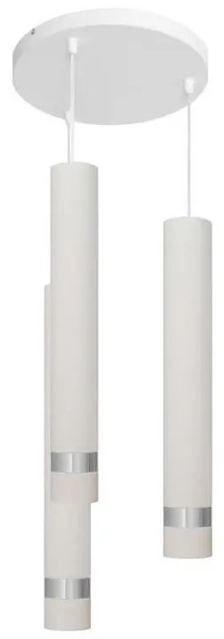 Lampadario LED a cavo TUBA 3xGU10/4,8W/230V bianco/cromo lucido