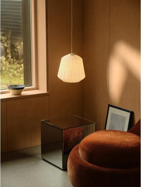 Nordlux - Lampadario a sospensione con cavo ELBIE 1xE27/15W/230V Ø 24 cm bianco