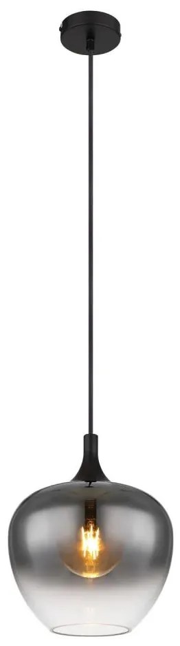 Globo 15548H - Lampadario a sospensione con filo MAXY 1xE27/40W/230V diametro 24 cm nero