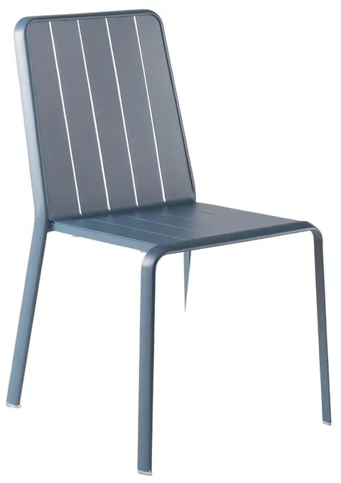 Sedia da giardino Idaho NATERIAL, struttura e seduta in alluminio blu