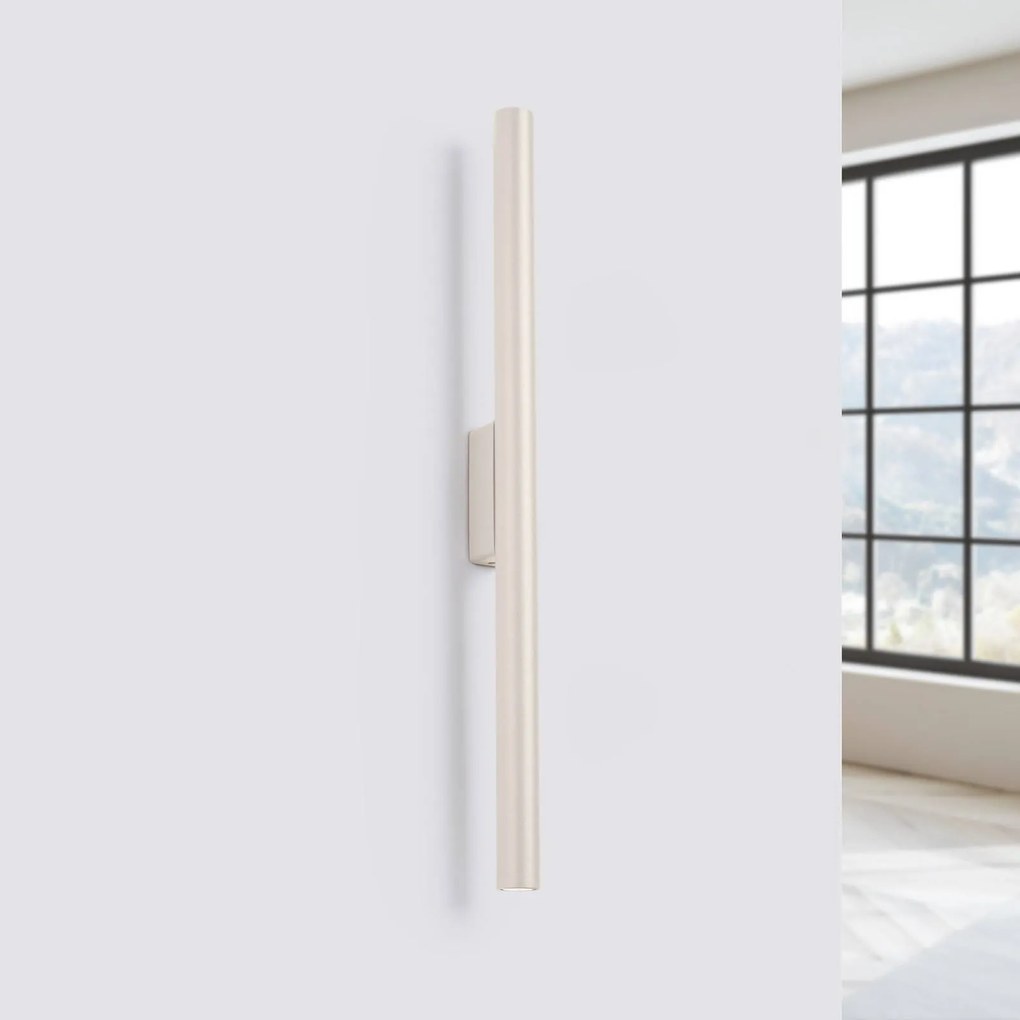 SOLLUX LIGHTING Applique Pastelo, beige, altezza 20 cm, acciaio, a 2 luci.
