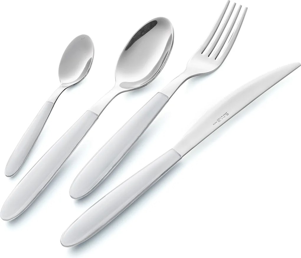 Servizio Set di Posate 24 pezzi in Acciaio Inox Eme Vero Bianco 19...