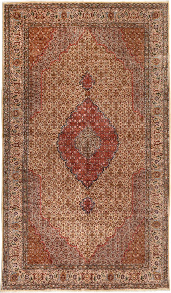 Tabriz Tappeto 520x300 (Iran) Annodato A Mano