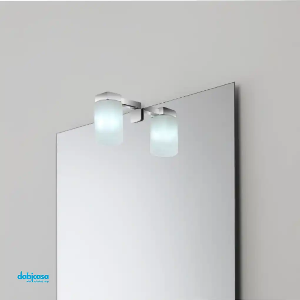 Applique led specchio bagno L. 50 cm luce naturale 4000K in abs cromo