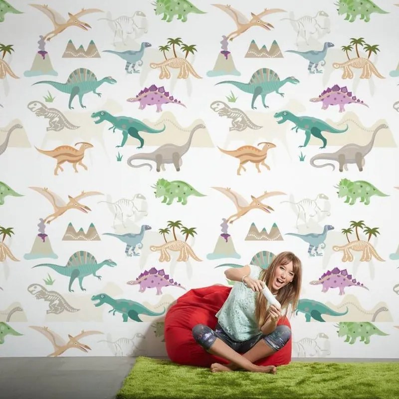 Fotomurale Dinosauri, multicolore