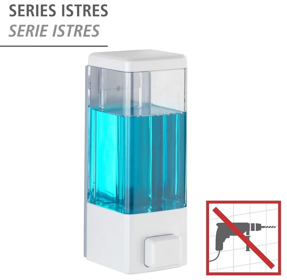 Dispenser di sapone in plastica bianco da parete 320 ml Istres - Wenko