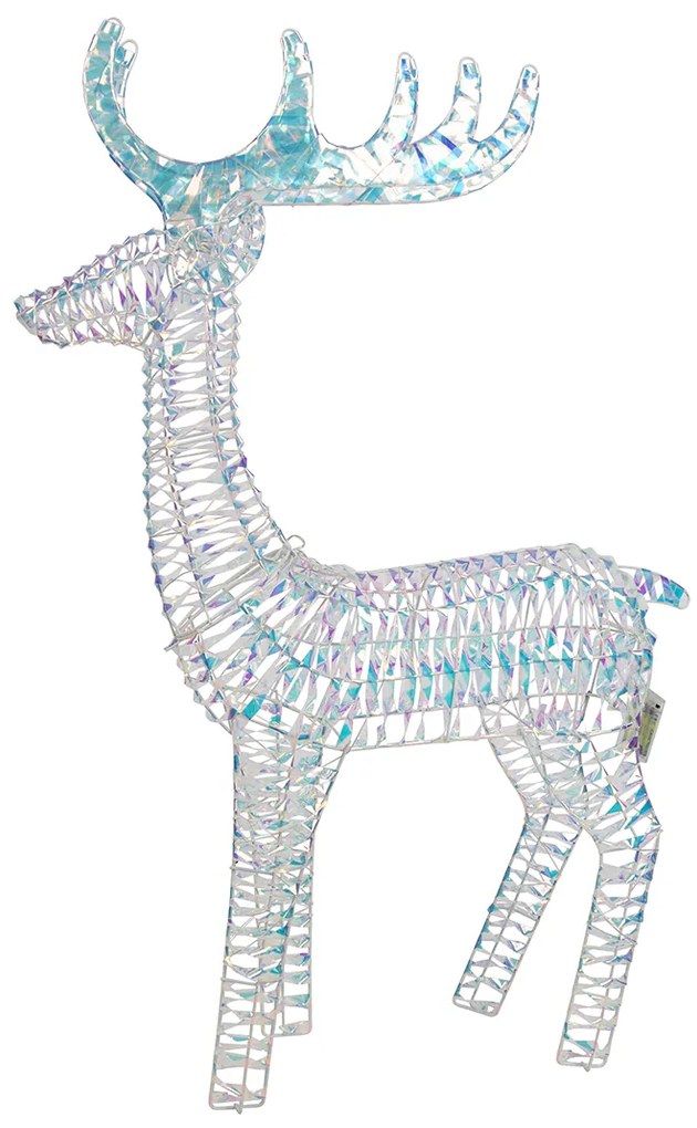 Lampada da terra natalizia arcobaleno a forma di cervo 60 cm LED incl. - Niji