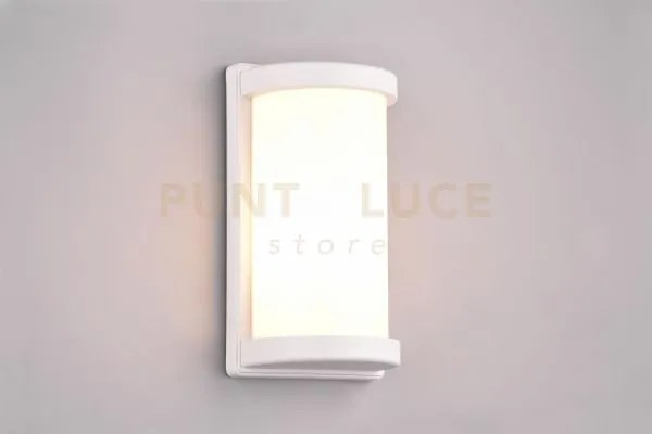 Puelo applique da esterno bianca h.26,5cm ip44 1 luce attacco e27