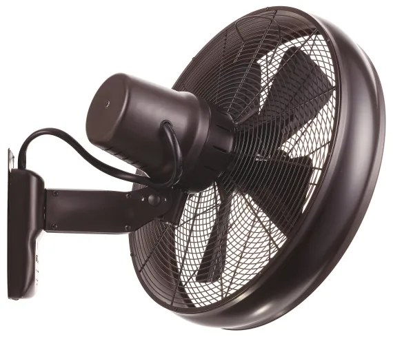 Lucci air 213125 - Ventilatore da parete BREEZE 55W/230V nero/marrone + tc