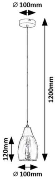 Rabalux 72181 - Lampadario a sospensione con filo ILMARI 1xE27/15W/230V