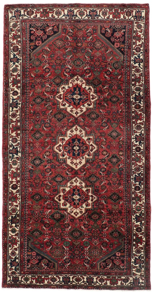Hamedan Tappeto 330 x 170 (Iran) Annodato A Mano
