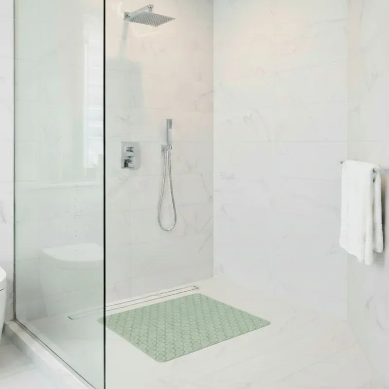 Tappeto bagno antiscivolo verde 54x54 cm Maya