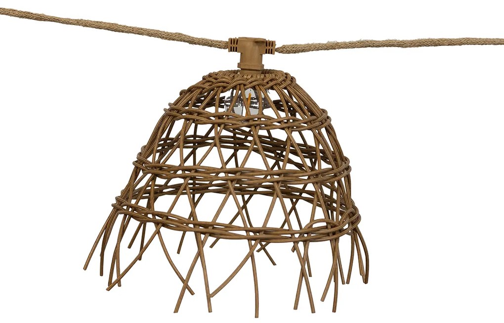 Ghirlanda luminosa marrone 8m 10 luci IP44 - Alma