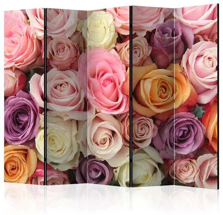 Paravento Pastel roses II [Room Dividers]