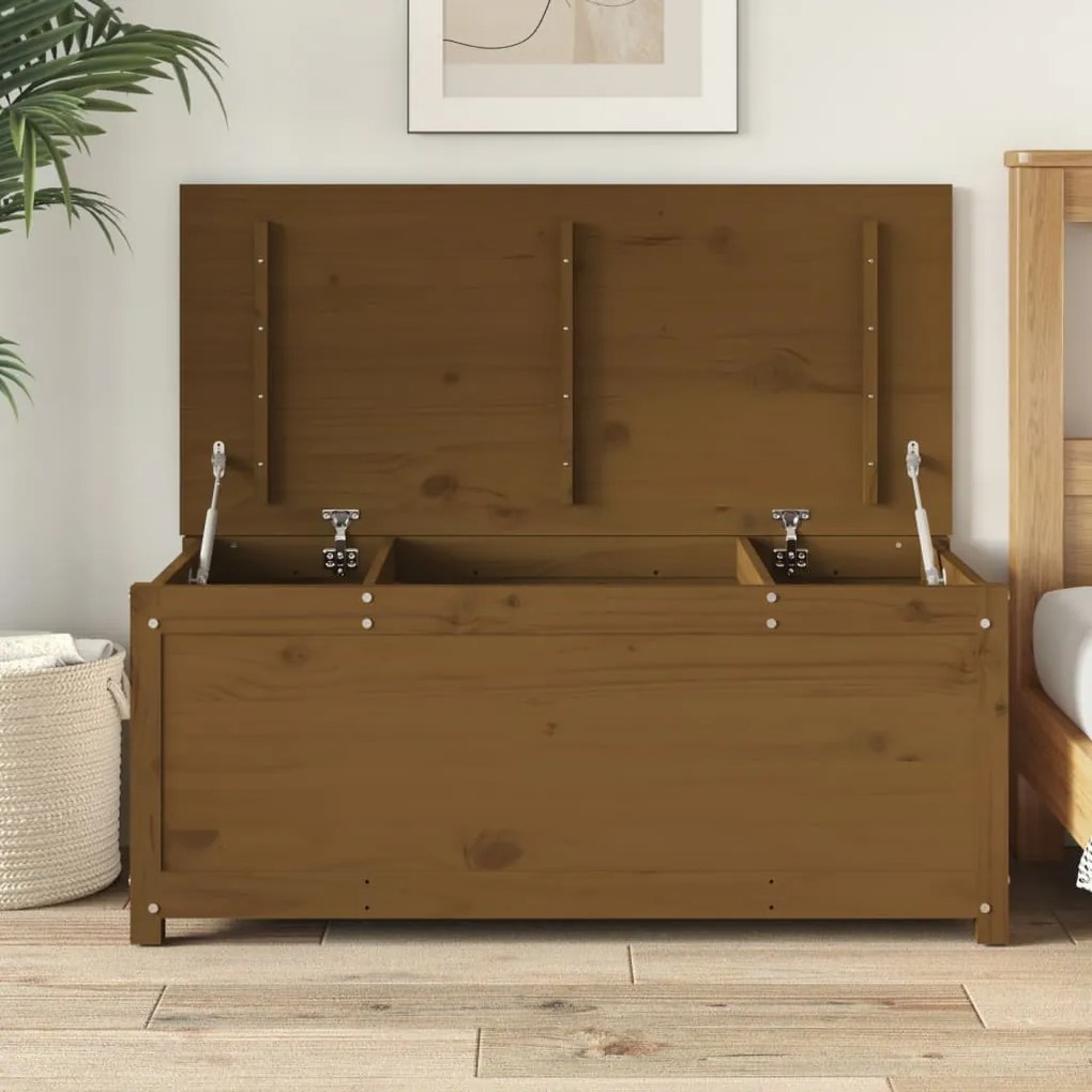 Contenitore Portaoggetti Ambra 110x50x45,5cm Massello Di Pino /