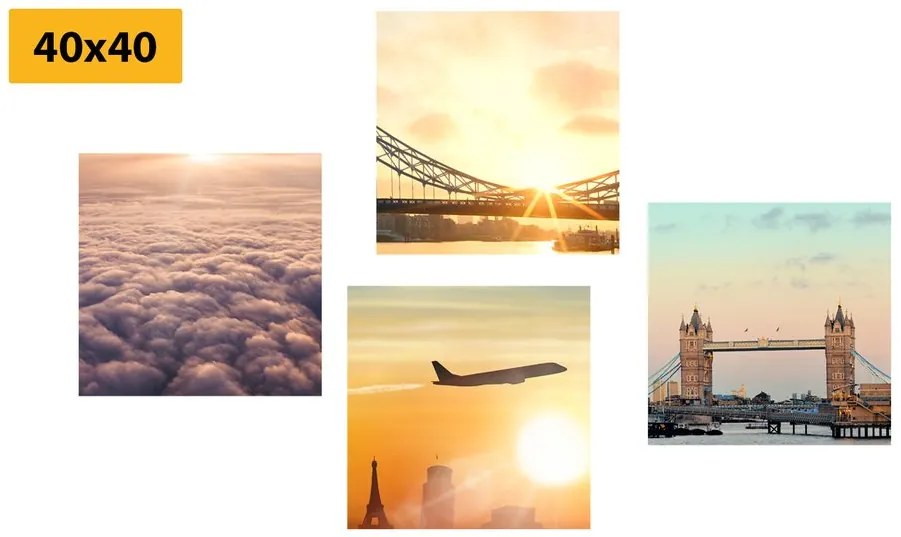 Set di quadri – Londra con alba