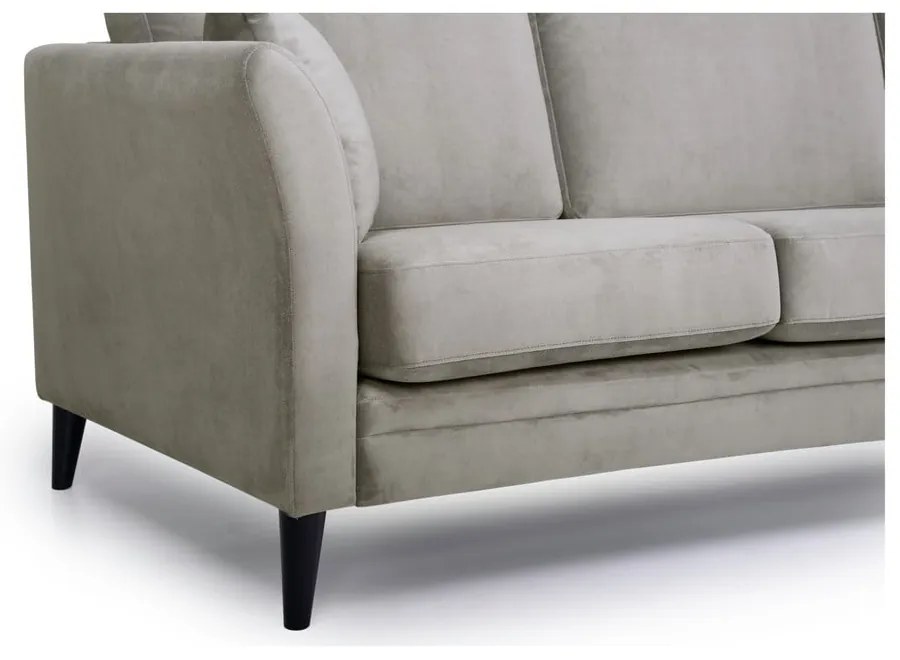 Divano in velluto marrone 237 cm Eden - Scandic