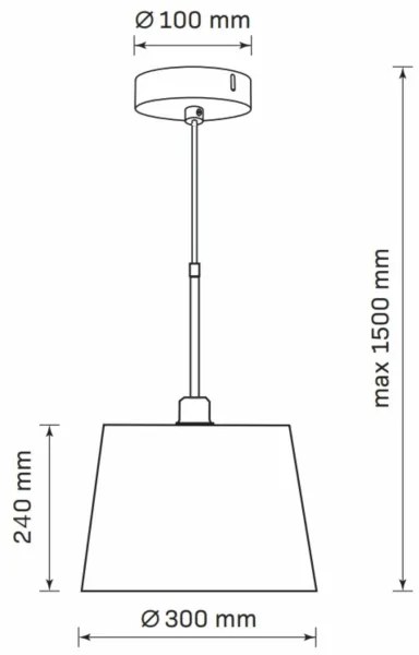 Lampadario a sospensione con filo ELENA 1xE27/20W/230V bianco