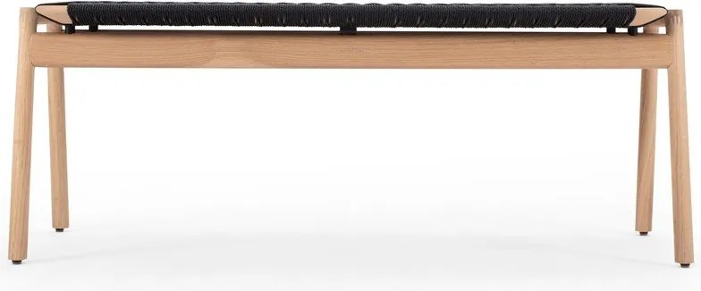 Panchina nera/di colore naturale Klupa – Gazzda