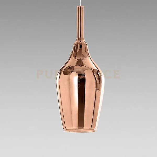 Ofelia s/12 -  vetro  rame specchiato e portalampada bianco 1 luce ...
