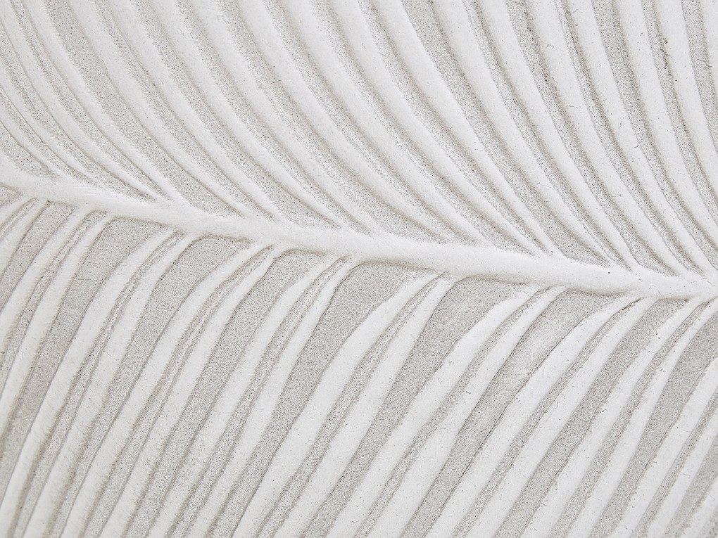Vaso da fiori argilla bianco sporco 42 x 42 x 40 cm FTERO Beliani