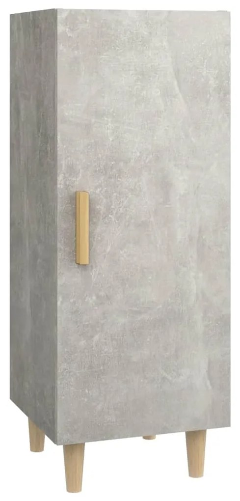 Credenza grigio cemento 34,5x34x90 cm in legno multistrato