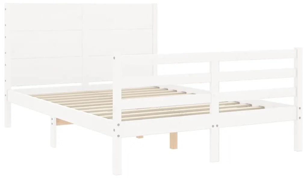 Giroletto con Testiera Bianco Small Double Legno Massello